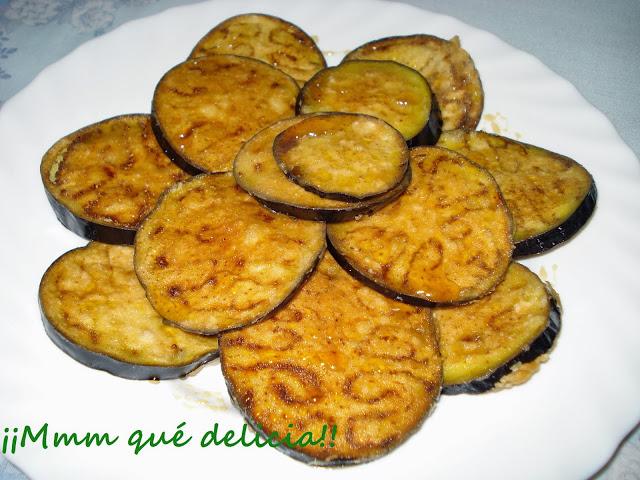 BERENJENAS FRITAS CON MIEL