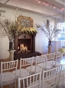 ¿Por qué no casarse en junio, julio y agosto? Parte 3: una chimenea en una boda invernal