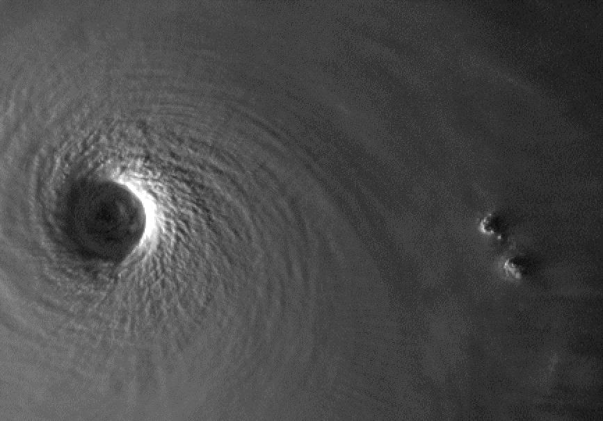 Imagen visible del ojo del Super Tifón Haiyan. Fuente: CIMSS