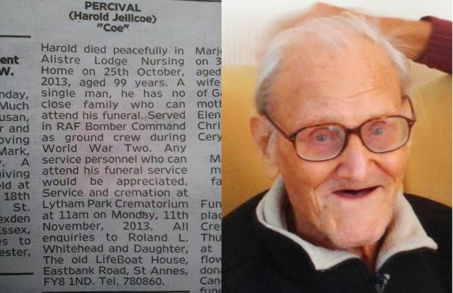 funeral Harold Jellicoe Percival veterano guerra mundial