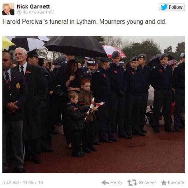 funeral Harold Jellicoe Percival veterano guerra mundial