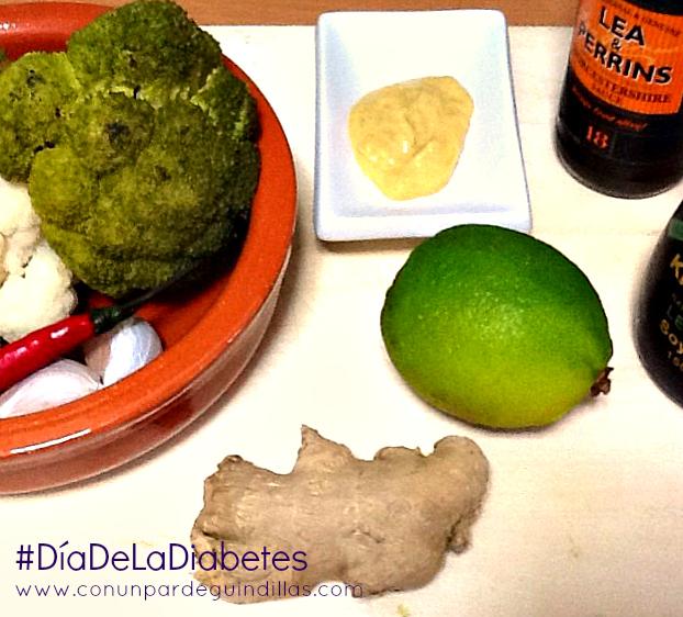 Brécol y coliflor de aires asiáticos para el #DíaDeLaDiabetes