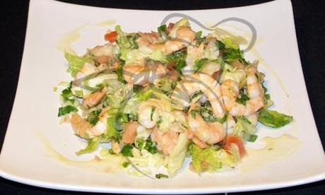 ensalada de camarones