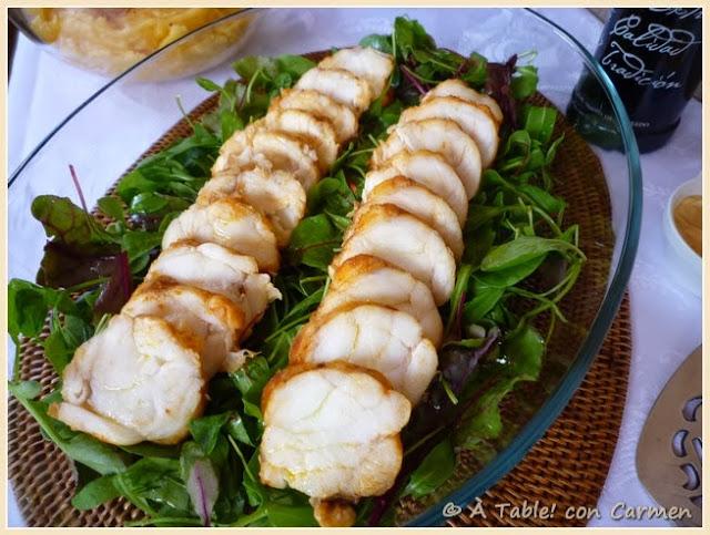 Rape Alangostado en Ensalada