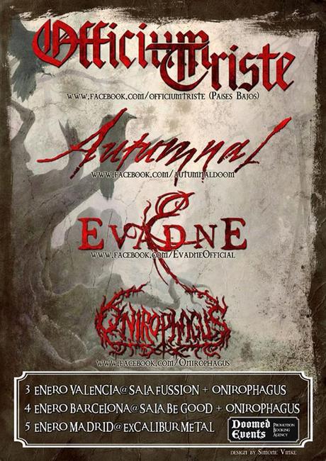 Officium Triste + Autumnal + Evadne + Onirophagus / 3, 4 y 5 ENE 2014
