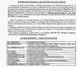 Selecciones gallegas sub-16 y sub-18 (entrenamiento 19 de Noviembre 2013)