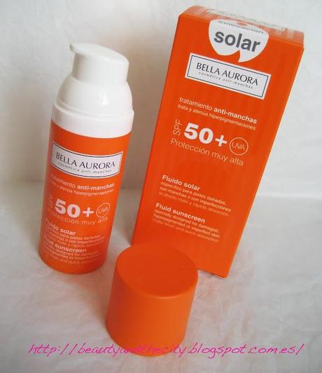 Bella Aurora Fluido solar SPF50 tratamiento anti-manchas