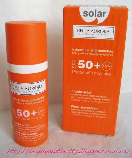 Bella Aurora Fluido solar SPF50 tratamiento anti-manchas