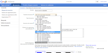 COMO CONFIGURAR LOS ANUNCIOS ADAPTABLES ADSENSE