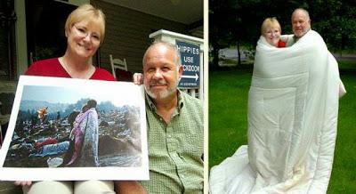 La parejita de la tapa de WOODSTOCK