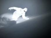 surfista incandescente nieve