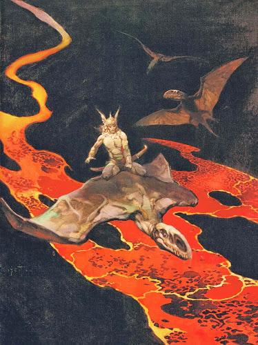 Thor's flight (Frank Frazetta)