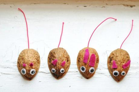 Manualidades para niños hechas con nueces