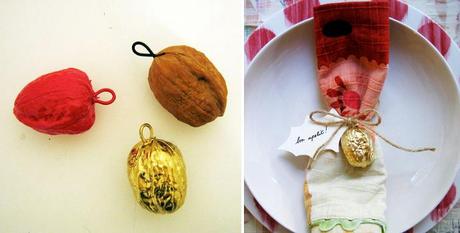 Adornos navideños manualidades nueces DIY