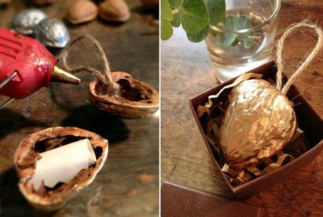 manualidades con nueces adornos DIY