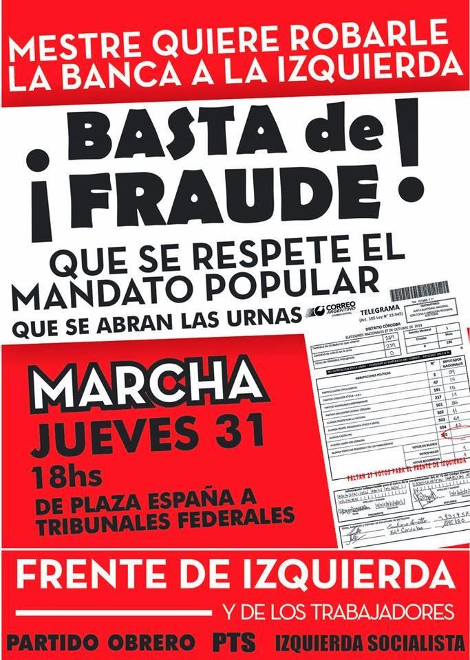 Mestre quiere robarle la banca a la Izquierda