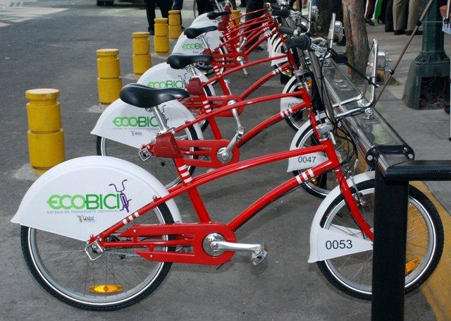 En Ciudad de México el sistema de bicicleta compartida se llama Ecobici