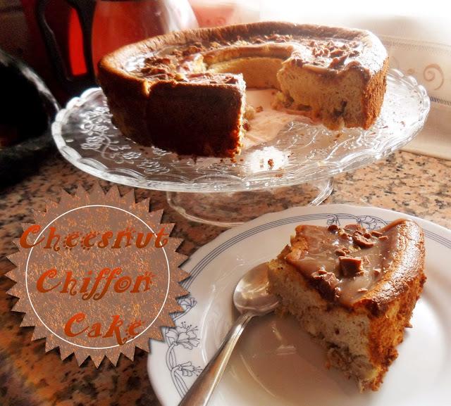 Cheesnut chiffon cake (castañas chiffon cake)