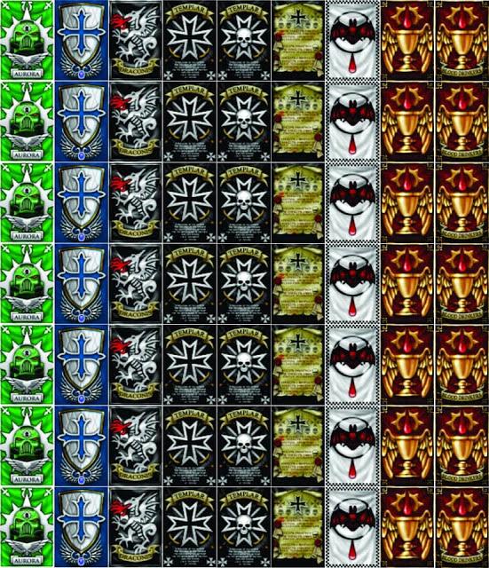 Iconos y banderas de marines espaciales