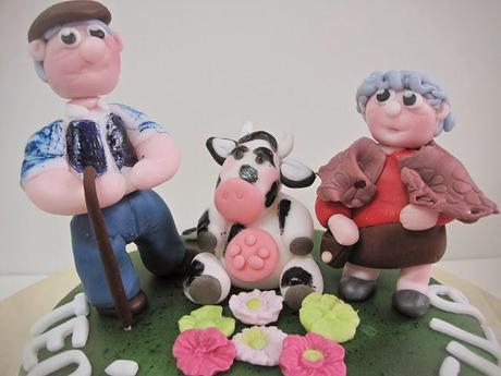 TARTA DECORADA, ABUELITOS