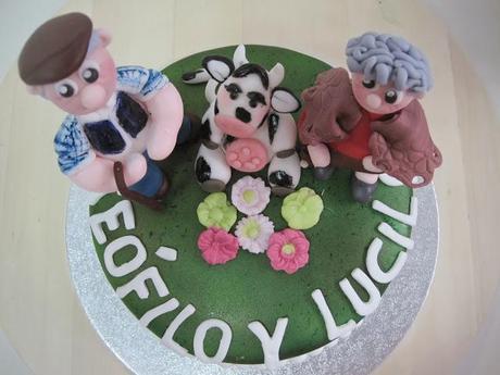 TARTA DECORADA, ABUELITOS