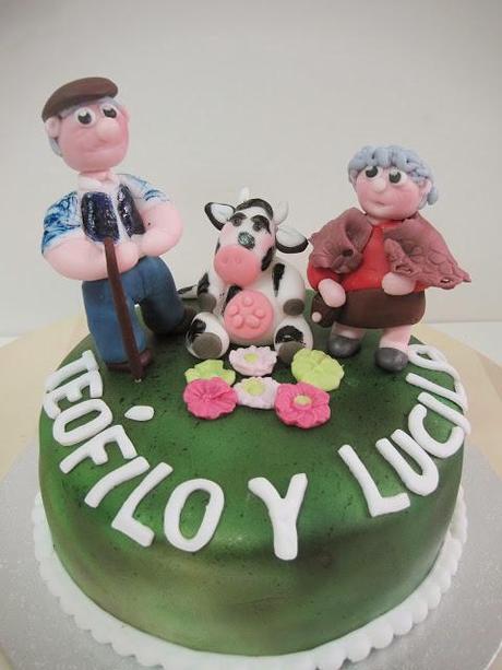 TARTA DECORADA, ABUELITOS