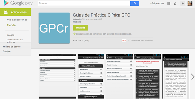Guías de Practica Clínica del Ministerio de la Protección Social. Versión Móvil (Android)