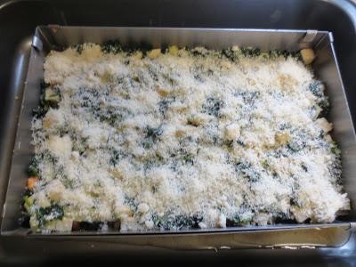 Lasaña de pollo y espinacas