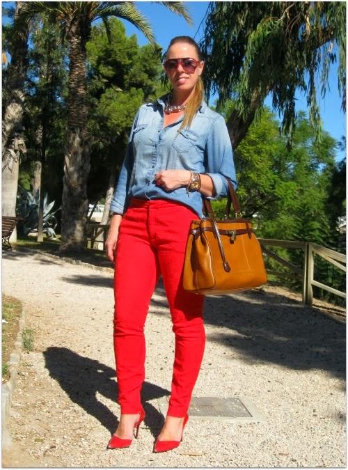 Denim and Red