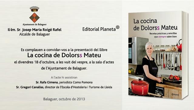 Presentación del libro “La cocina de Dolorss Mateu” en Balaguer  (Lleida)