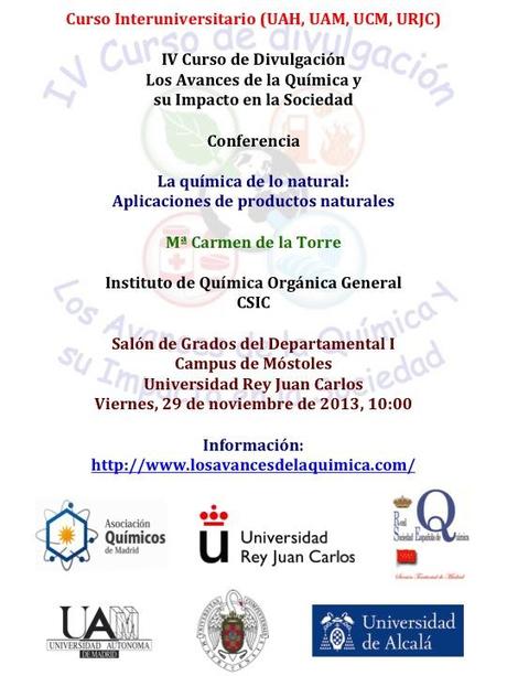 Curso de Divulgación “Los Avances de la Química y su Impacto en la Sociedad”