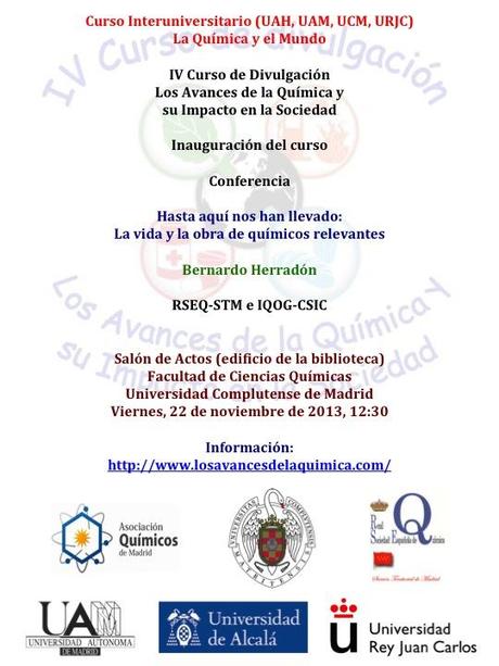 Curso de Divulgación “Los Avances de la Química y su Impacto en la Sociedad”