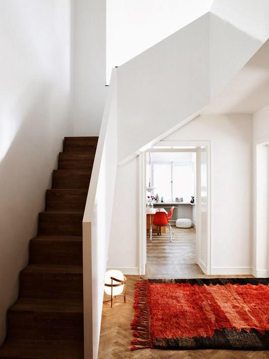 Inspiración de estilo nórdico: un toque de rojo