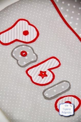 Mochila para guardería rojo-gris