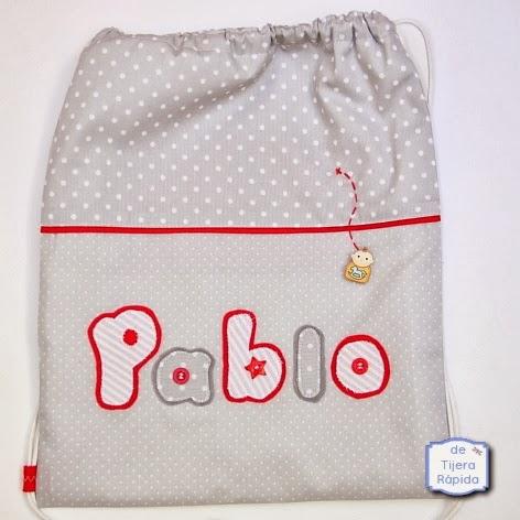 Mochila para guardería rojo-gris