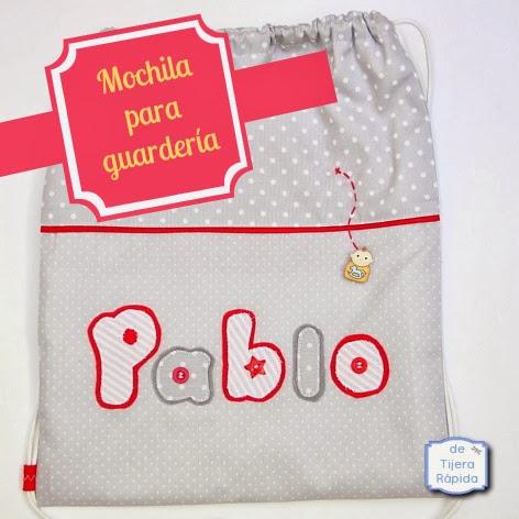 Mochila para guardería rojo-gris