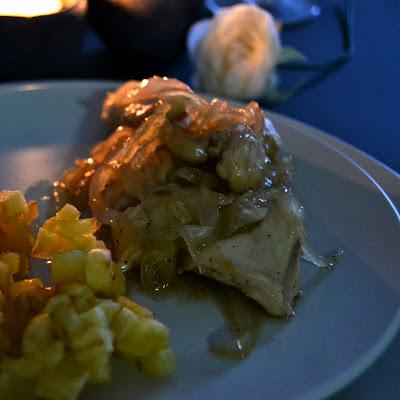 PECHUGAS A LA SIDRA CON CEBOLLA CARAMELIZADA :)