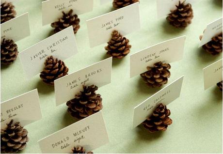 decoracion adornos DIY con piñas pinecones