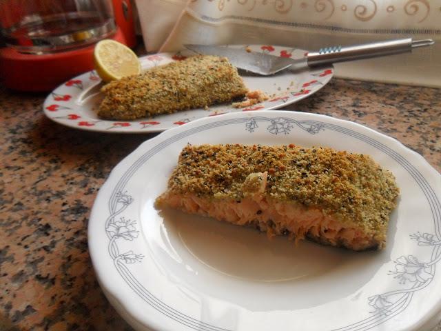 Salmon con costra