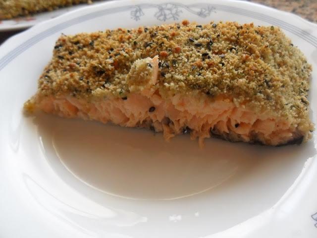 Salmon con costra