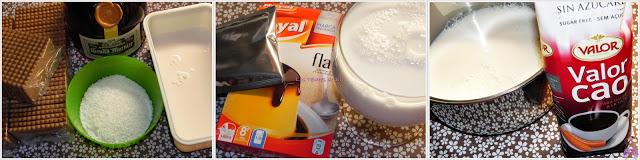 TARTA DE GALLETAS CON CHOCOLATE Y FLAN