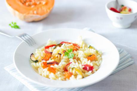 Pasta with pumpkin and more vegetables-3