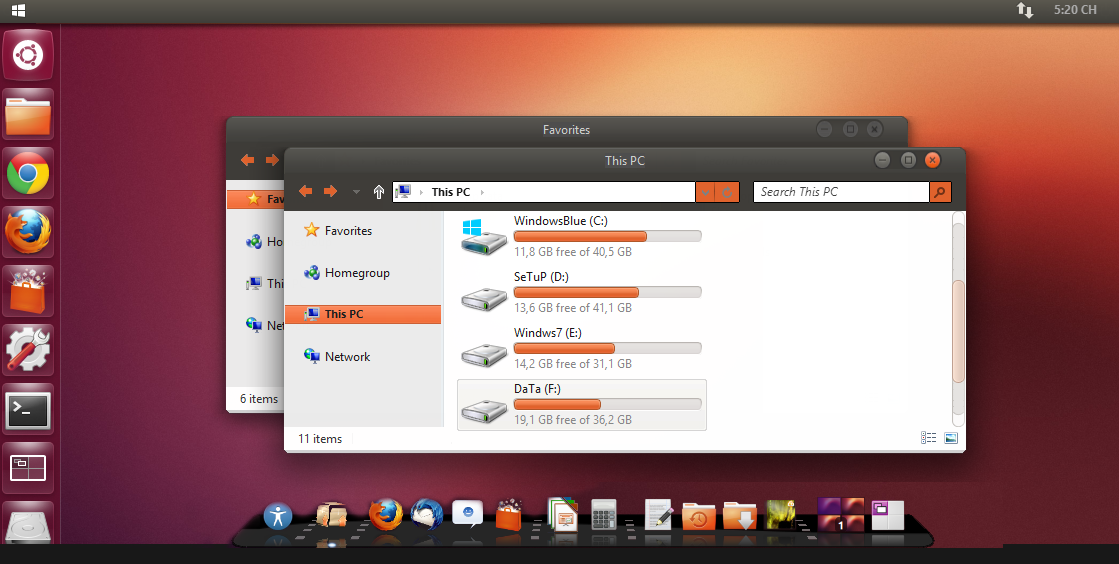 Otorga a Windows 8 y Windows 8.1 una apariencia basada en Ubuntu