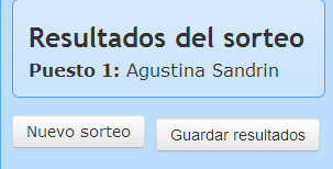 Y la ganadora del sorteo compartido es...