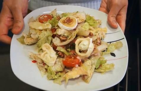 Ensalada de queso de cabra