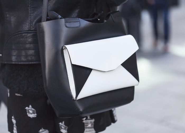 street style barbara crespo calle preciados madrid perfecto zara leather the corner dress outfit