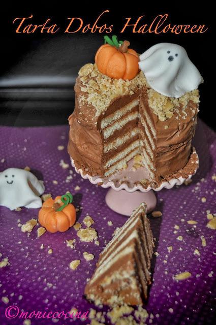 TARTA DOBOS DE HALLOWEEN