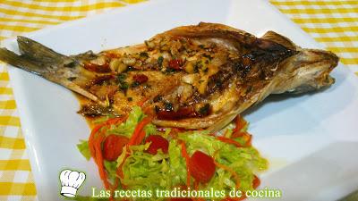Receta fácil de lubina a la espalda