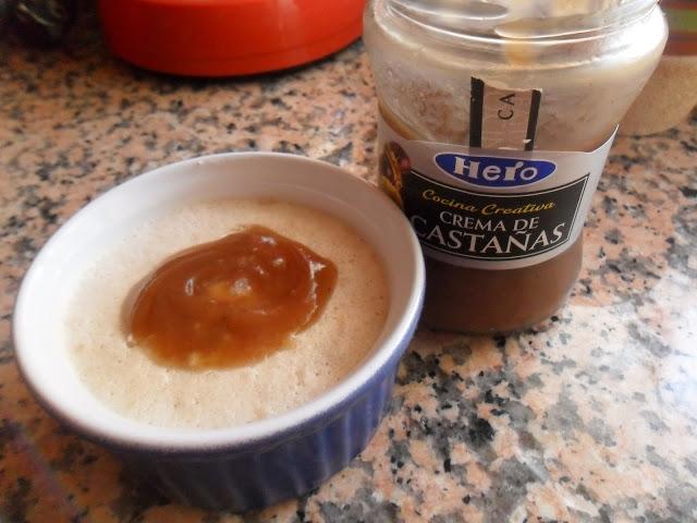 Cocinando con crema de castañas (mousse de castañas y helado de castañas y chocolate)