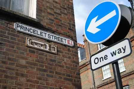 Nombre de las calles de Brick Lane 